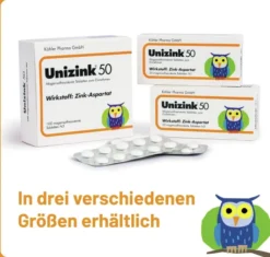 Unizink 50 magensaftresistente Tabletten 100 Stück