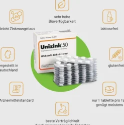 Unizink 50 magensaftresistente Tabletten 100 Stück