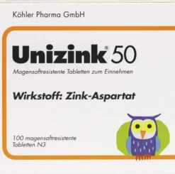 Unizink 50 magensaftresistente Tabletten 100 Stück