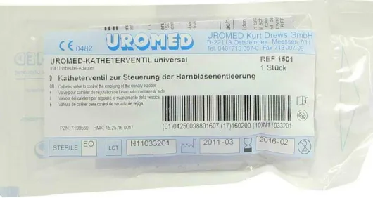 Uromed Katheterventil Mit Adapter Für Beutel1501