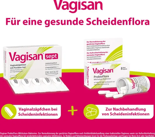 Vagisan Sept Vaginalzäpfchen Mit Povidon-Iod 5 Stück