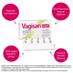 Vagisan Sept Vaginalzäpfchen Mit Povidon-Iod 10 Stück