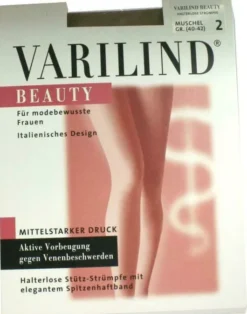 Varilind Beauty Schenkelstrümpfe Gr. 2 Muschel