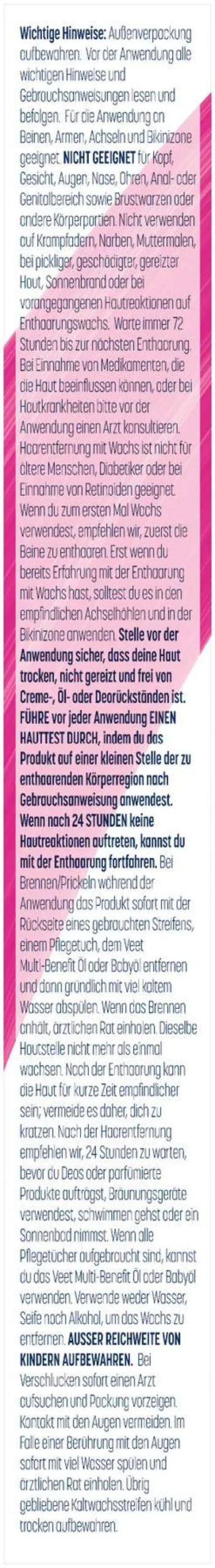 Veet Enthaarungsstreifen Sensitive 10 X 2 Streifen
