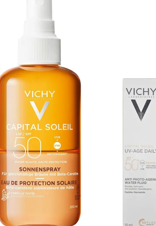 Vichy Capital Soleil bräunungsintensivierendes Sonnenspray LSF 50 200 ml + gratis Capital Soleil UV-Age LSF 50+ 15 ml