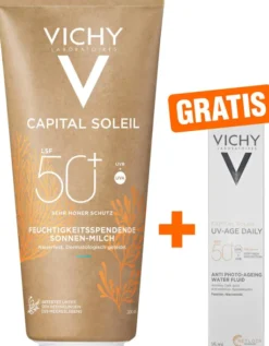 Vichy Capital Soleil feuchtigkeitsspendende Sonnen-Milch LSF 50+ 200 ml + gratis Vichy Capital Soleil LSF 50+ 15 ml