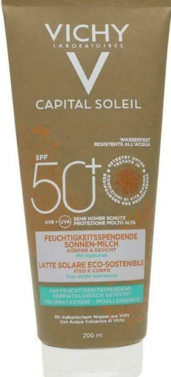 Vichy Capital Soleil feuchtigkeitsspendende Sonnen-Milch LSF 50+ 200 ml + gratis Vichy Capital Soleil LSF 50+ 15 ml