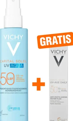 Vichy Capital Soleil UV-Aqua Spray LSF 50 200 ml + gratis Vichy Capital Soleil UV-Age Daily LSF50+ 15 ml