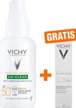 Vichy Capital Soleil UV-Clear LSF 50+ 40 ml + gratis Vichy Capital Soleil UV-Age Daily LSF50+ 15 ml