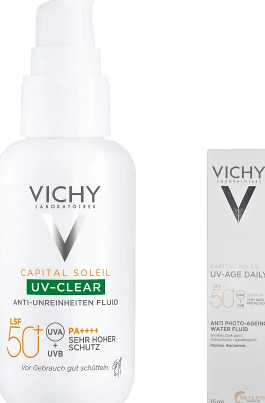 Vichy Capital Soleil UV-Clear LSF 50+ 40 ml + gratis Vichy Capital Soleil UV-Age Daily LSF50+ 15 ml