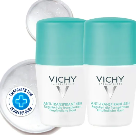 Vichy Deo Roll On Anti Transpirant 48h Doppelpack 2 x 50 ml Stift