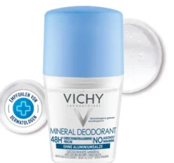 Vichy Deo Roll On Mineral 48h ohne Aluminium und Alkohol 50 ml Creme