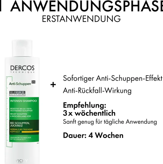 Vichy Dercos Anti-Schuppen Shampoo für trockene Kopfhaut 200 ml