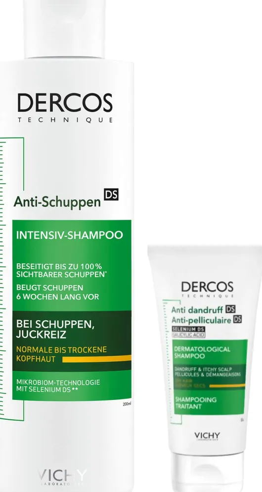 Vichy Dercos Anti-Schuppen Shampoo trockene Kopfhaut 200 ml + gratis 50 ml