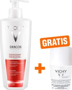 Vichy Dercos Vital Shampoo mit Aminexil 400ml + gratis Deo Roll-On Anti Flecken 48h 50 ml