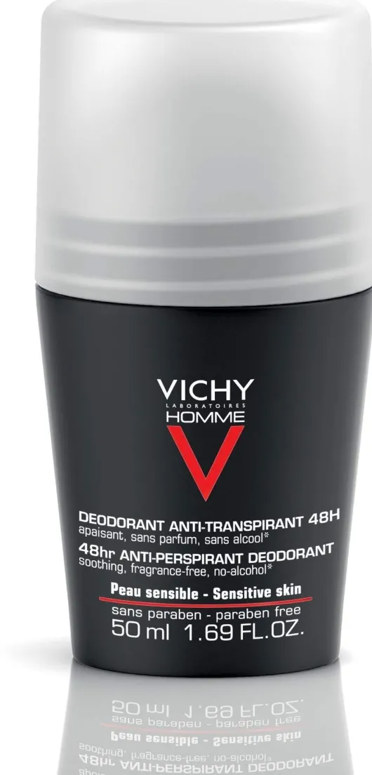 Vichy Homme Deodorant Anti Transpirant 48h sensible Haut 50 ml