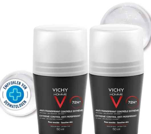 Vichy Homme Deo Roll-on Antitranspirant 72h 2 x 50 ml