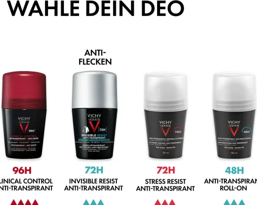 Vichy Homme Deo Roll On 72h Anti-Flecken Invisible 50 ml