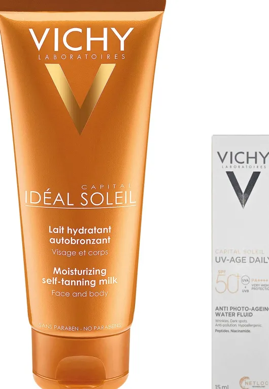 Vichy Ideal Soleil Selbstbräuner Milch für Gesicht und Körper 100 ml + gratis Capital Soleil UV-Age Daily LSF 50+ 15 ml