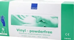 Vinyl Handschuhe Puderfrei Small Blau