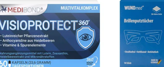 Visioprotect 360° Medibond 60 Kapseln + gratis Brillenputztücher 10 Stück