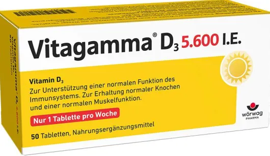 Vitagamma D3 5.600 I.E. Vitamin D3 50 Tabletten