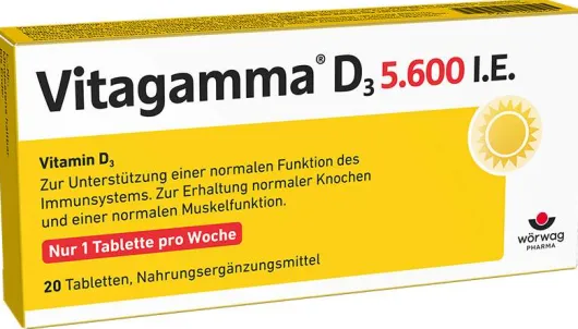 Vitagamma D3 5.600 I.E. Vitamin D3 20 Tabletten