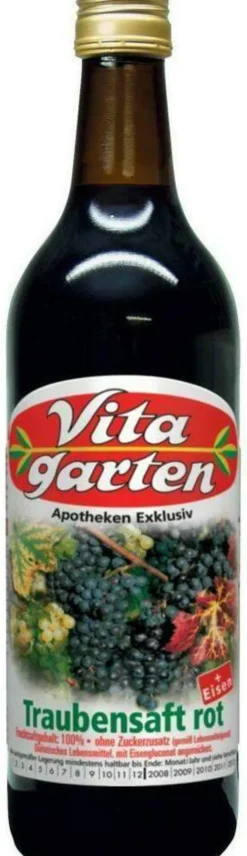 Vitagarten Roter Traubensaft + Eisen Einwegflasche 200 ml Saft