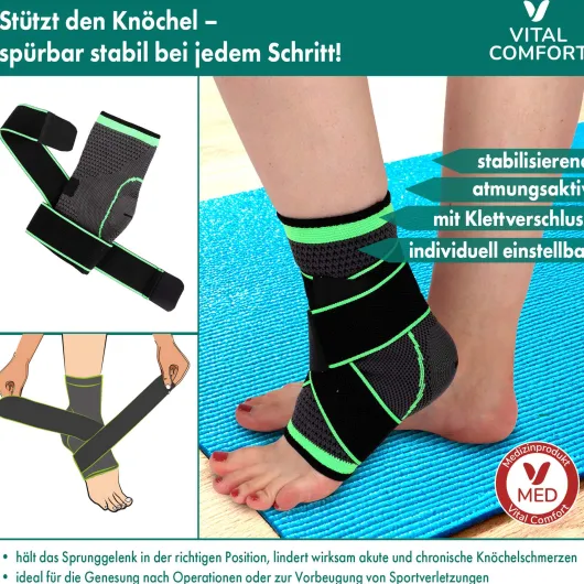 Vital Comfort FlexiTec Pro Knöchelbandage Gr. L-XL 1 Stück