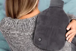 Vital Comfort Vibro-Warm Massage-Wärmflasche Grau 1 Stück