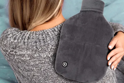 Vital Comfort Vibro-Warm Massage-Wärmflasche Grau 1 Stück