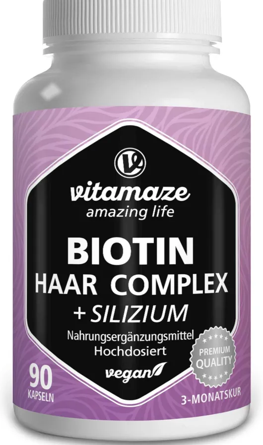 Vitamaze Biotin Haar Vitamine Komplex Hochdosiert + Silizium 90...