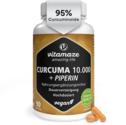 Vitamaze Kurkuma 10.000 + Piperin 90 Kapseln