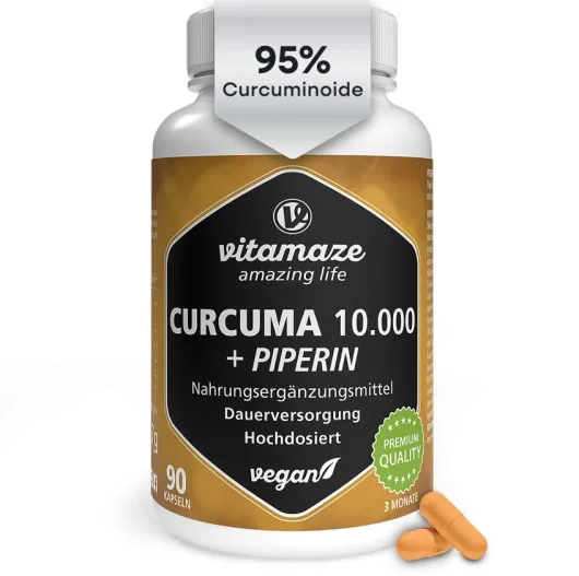 Vitamaze Kurkuma 10.000 + Piperin 90 Kapseln