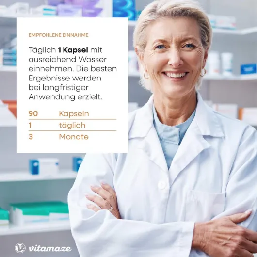 Vitamaze Kurkuma 10.000 + Piperin 90 Kapseln