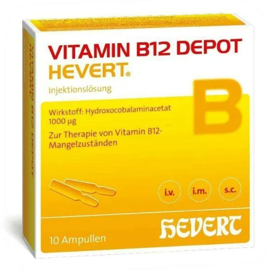 Vitamin B12 Depot Hevert 10 Ampullen