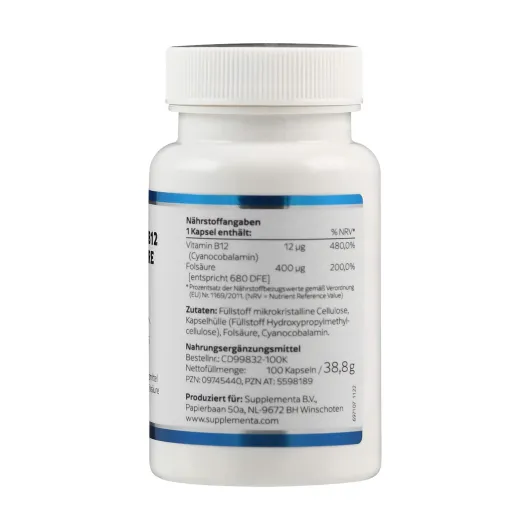 Vitamin B12 + Folsäure Kapseln