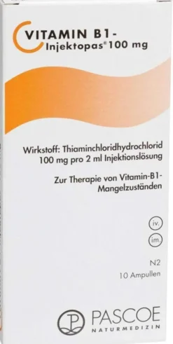 Vitamin B1 Injektopas 100 mg Injektionsl 10 X 2 ml
