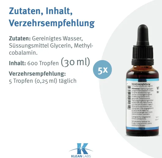 Vitamin B12 Methylcobalamin Flüssigkeit