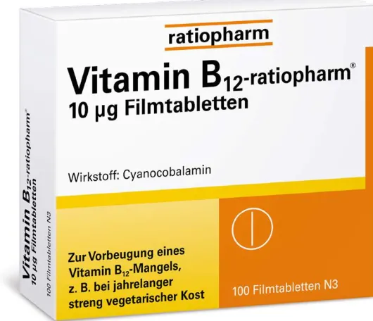 Vitamin B12-ratiopharm 10µg 100 Filmtabletten