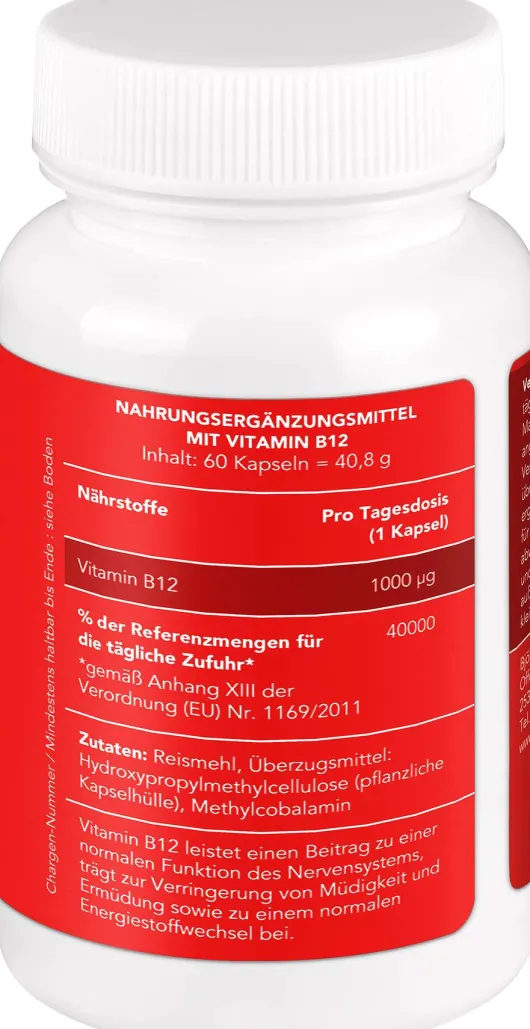 Vitamin B12 Vegan 1000 µg 60 Kapseln