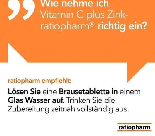 Vitamin C plus Zink-ratiopharm 40 Brausetabletten
