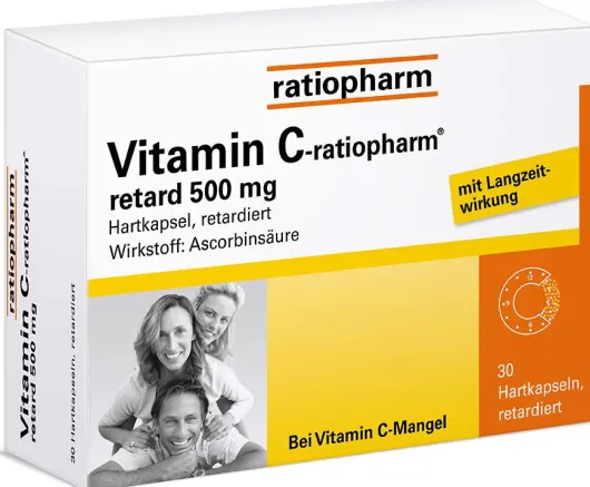 Vitamin C Ratiopharm Retard 500 mg 30 Kapseln