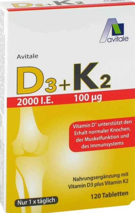 Vitamin D3 2000 I.E. + K2 100 µg 120 Tabletten