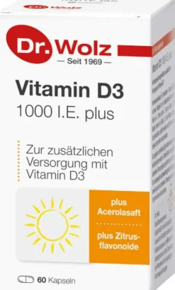Vitamin D3 1000 I.E. Plus Dr.Wolz 60 Kapseln