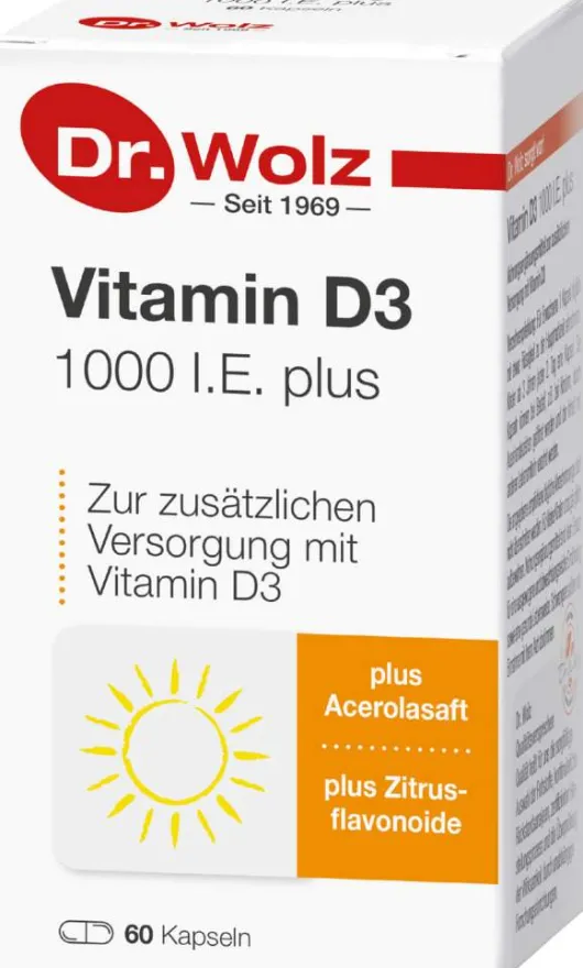 Vitamin D3 1000 I.E. Plus Dr.Wolz 60 Kapseln