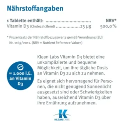 Vitamin D 1000 I.E. 100 Tabletten