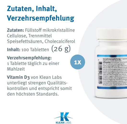 Vitamin D 1000 I.E. 100 Tabletten