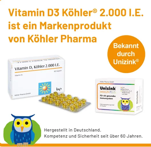 Vitamin D3 Köhler 2000 I.E. 60 Kapseln