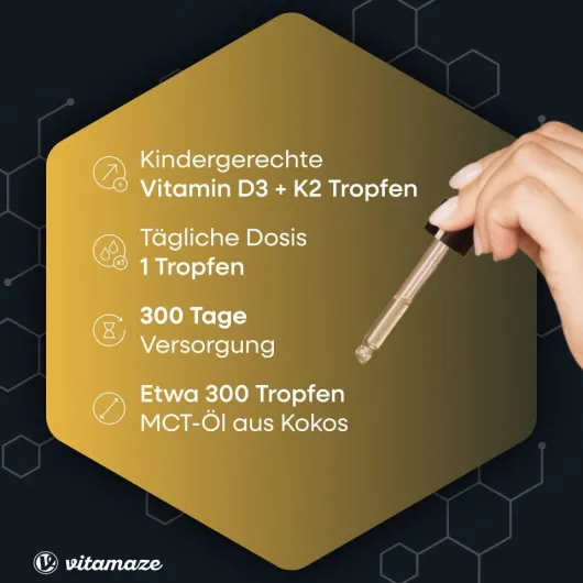 Vitamin D3 K2 500 I.E. Kinder Tropfen 10 ml